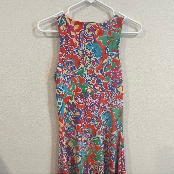Lauren Ralph Lauren bright colored surplice front dress size xsmall - Picture 5 of 8